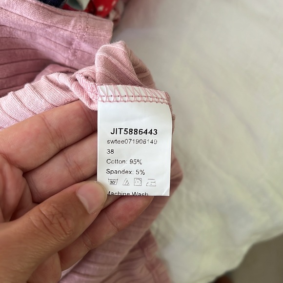 Shein Pink Button Short Sleeve M - Picture 4 of 4